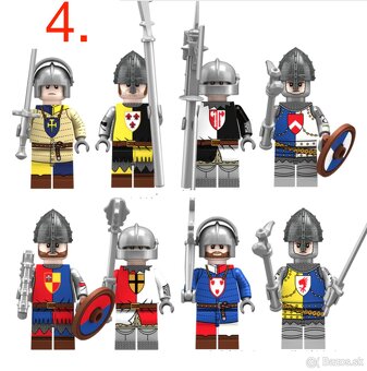 Figúrky Rytieri 3 (8ks) - typ lego, nové, nehrané - 5