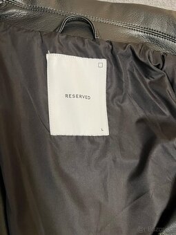 Predám čiernu pánsku koženú bundu z Reserved, úplne nová - 5