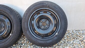 4x plechové disky 6Jx15 ET38 + zimné pneu 185/60 R15 - 5