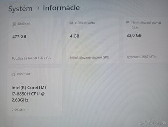 Dell Precision 7530 , Intel® Core™i7 , 32gb ram , 500gb ssd - 5