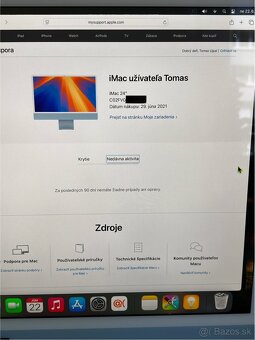 Predám iMac M1 24" 4,5K , 16GB RAM, 256GB SSD, 8CPU/8GPU - 5