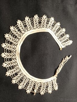 Originál . starožitné ecru čipkové golieriky - 5