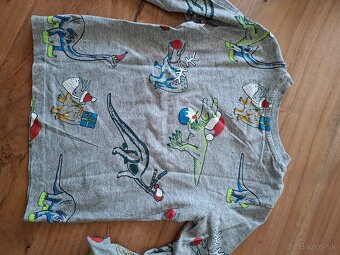 Šedé tričko s dinami 98 - 5