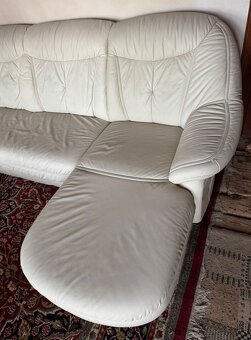 Světlá kožená sedačka do Účka, 4979 - 5