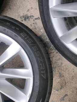 ☀️7mm alu disky orig. Škoda 5x112 R17 pneu nove 215/55 r17 - 5