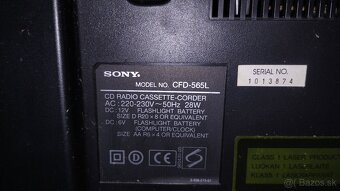 Predám boombox  Sony  CFD-565L - 5