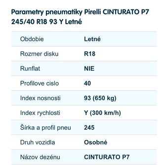 Pirelli 245/40 R18 letne - 5