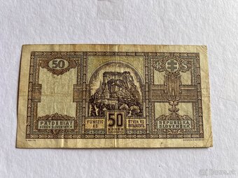 Predám bankovky slovenský štát ČSR - 5