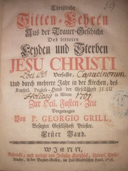 Život Ježiša Krtísta 1758 - 1759 2 knihy 4 diela - 5