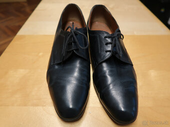 Dámske kožené topánky modré - 5