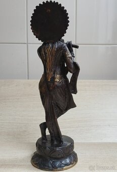 Ručne vyrobená sada troch bronzových Hindských božstiev - 5