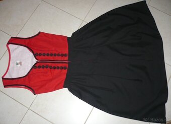 Kroj Dirndl Tirol 42 modrotlač - klobúk fašiangy - kabát - 5