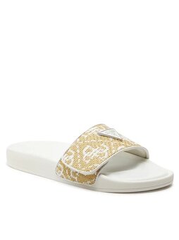 GUESS šlapky biele s logami na suchý zips vel.40 aj 39 sadnú - 5