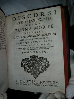 Stará vzácna kniha Venezia 1764 -1765 r. 3 knihy v 1 - 5
