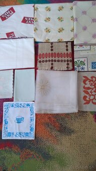 Predám obrusy,uteráky, utierky,látky, návlek na vankúš - 5