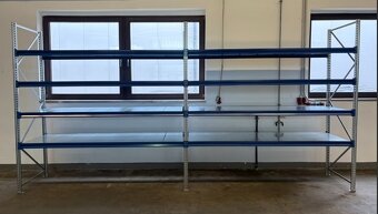 Kovový policovy regál, priemyselný profi nosnosť 450kg - 5