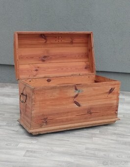 Kufor cestovný starožitný cca z roku 1800. - 5