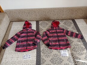 Sofshellove a zimné oblec. pre dvojičky dievčatká/,jednotliv - 5