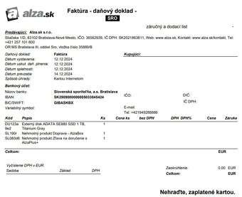 Externý SSD A-DATA SE880 - 1 TB (v záruke) - 5
