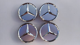 Mercedes - stredové krytky diskov 75mm - 5