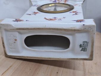 Predám funkčné porcelánové hodiny Victoria Karlsbad Artdeco - 5