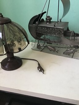 KOVOVá LAMPA A STOJAN NA FLAšU LOD - 5