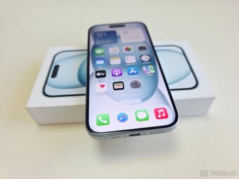 Apple iPhone 15 BLUE 128GB TOP STAV - 5