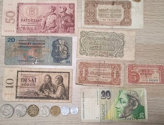 PREDANÉ  STARÝCH ČESKOSLOVENSKÝCH_BANKOVIEK a MINCÍ - 5