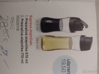 Tupperware misky, nádoby na vodu, olejničky, poháre - 5