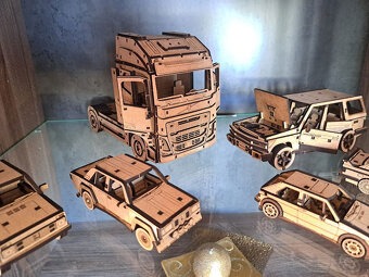 3D drevené puzzle autá - 5