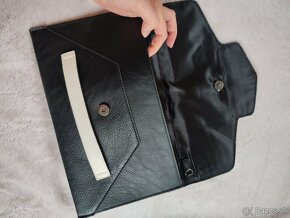 Čierna listová kabelka do ruky cloth - 5