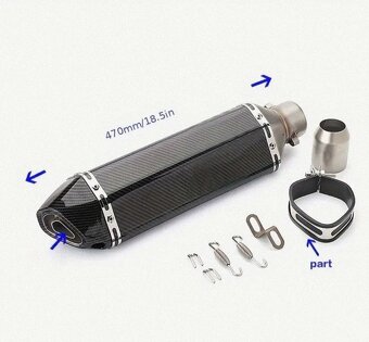 Výfuk Akrapovic ladený výfuk dĺžka 370 aj 470mm - 5