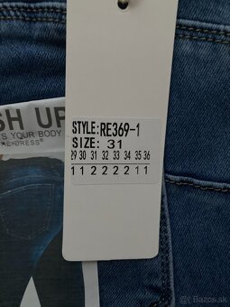 ♥ Pružné push up jeans ♥ - 5