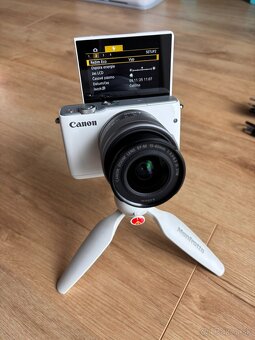 Canon EOS M10 + extra batéria + statív MANFROTTO MTPIXI - 5