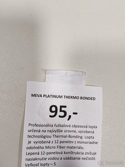 Futbalova lopta meva platinum Thermo Bonded - 5