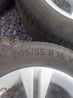 Predám kolesá 5x120 BMW 16" 205/55R16 Continental - 5