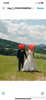 Svadobné šaty- veľkosť 38 - 5