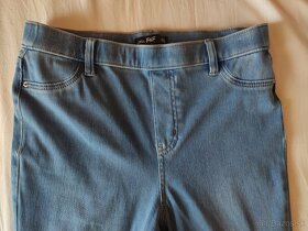 Dámske modré elastické skinny džínsy - 5