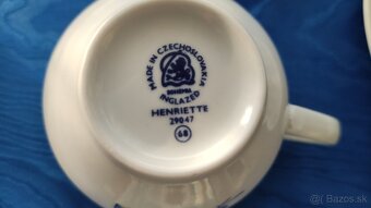 Čajová súprava Bohemia Czechoslovakia Modrá ruža - 5