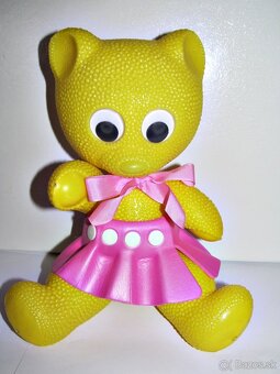 RETRO hračka medvídek v sukni / plast - 5