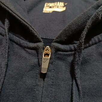 Gymshark modrá mikina na zips s kapucňou XL - 5
