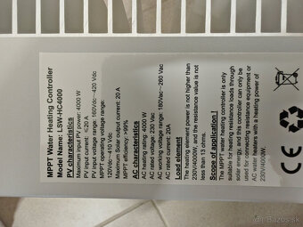 Menič FTV MPPT na ohrev vody 4KW + WIFI - 5