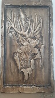 Drevený obraz Poľovnicke motivy 40×70cm,hr.4cm - 5