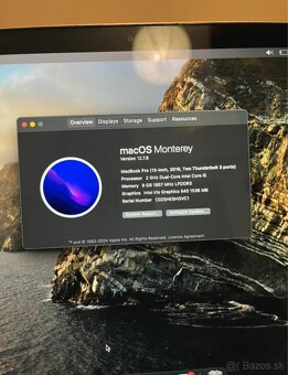 MacBook Pro 2016 – 13” Retina, 256GB SSD, 8GB RAM, Intel i5 - 5