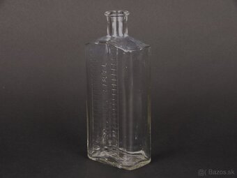 Sklenená Ciachovaná Starožitná Fľaša - 5