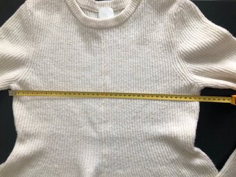 Biely vlnený sveter H&M, veľk. L - 5
