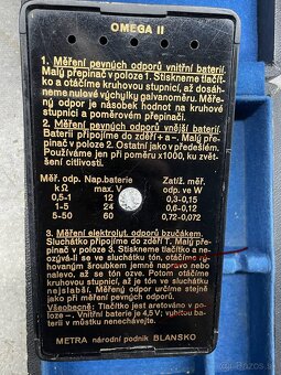 Predám ohmmeter OMEGA II – METRA Blansko (ČSSR) - 5