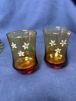 Sklenená sada pohare a tanier - 5