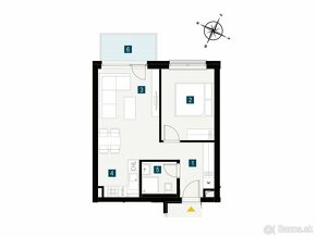 2 izbový byt, TEHLA, praktická dispozícia - 5