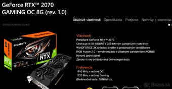 Predam vykonny herny PC-/ RYZEN 5 3600/RTX 2070/32GB DDR4 - 5